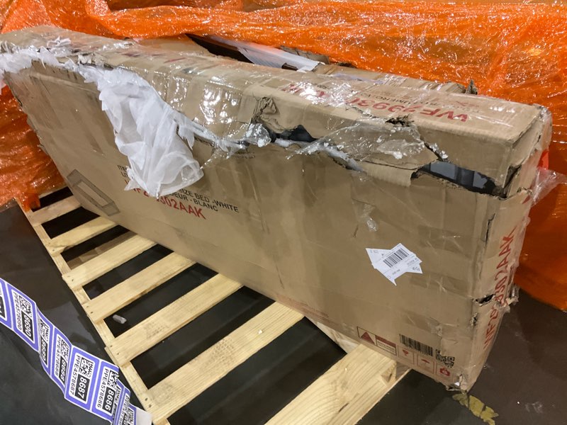 Condition photo showing As Is for Bellemave Montessori Floor Bed Frame with High Fence and Door, Full Floor Bed for Kids, Girls & Boys, Easy Assemble Montessori Beds Full Size, White