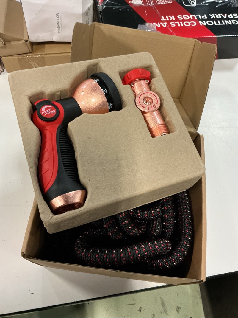Condition photo showing Good Condition for pocket hose ballistic 50 ft expandable garden hose, no-kink, as seen on tv | anti-burst sleeve reinforced with bulletproof fiber, 360° swiveling pocket pivot connector, lightweight compact design