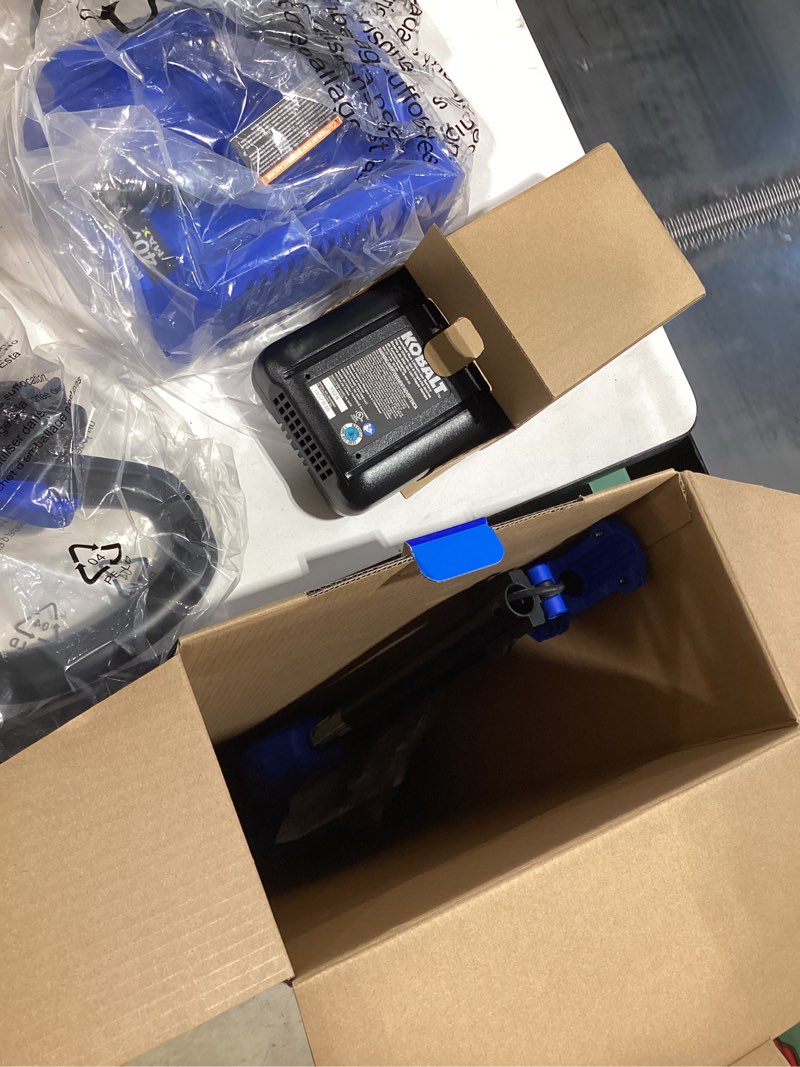 Condition photo showing Good Condition for kobalt gen4 40-volt 15-in straight shaft battery string trimmer 4 ah (battery and charger included)