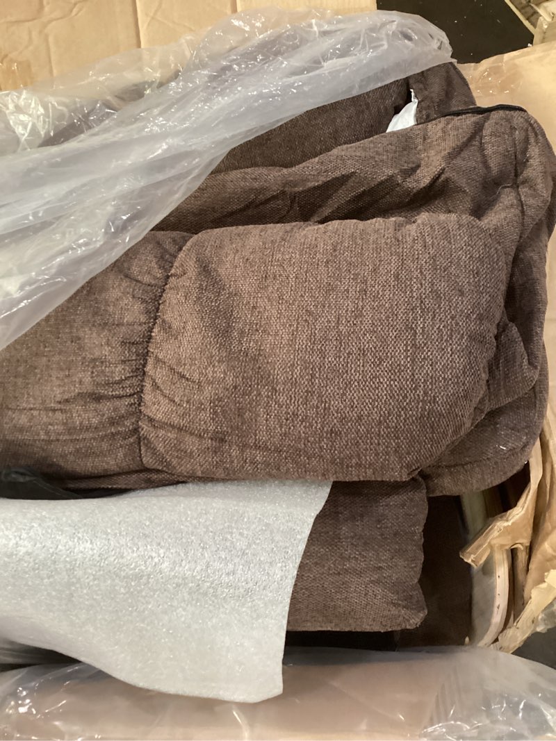 Condition photo showing New/Like New for *similar to stock item*  lift chair for elderly with 8 vibration points massage and heat, power electric recliner featuring cup holders side pockets & usb charge port for living room, brown