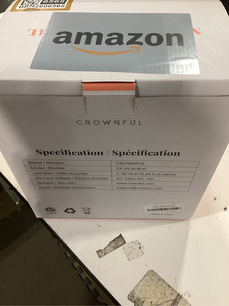 Condition photo showing Good Condition for crownful mini fridge, 4 liter/6 can portable cooler and warmer personal refrigerator for skin care, cosmetics, beverage, food,great for bedroom, office, car, dorm, etl listed (pink)