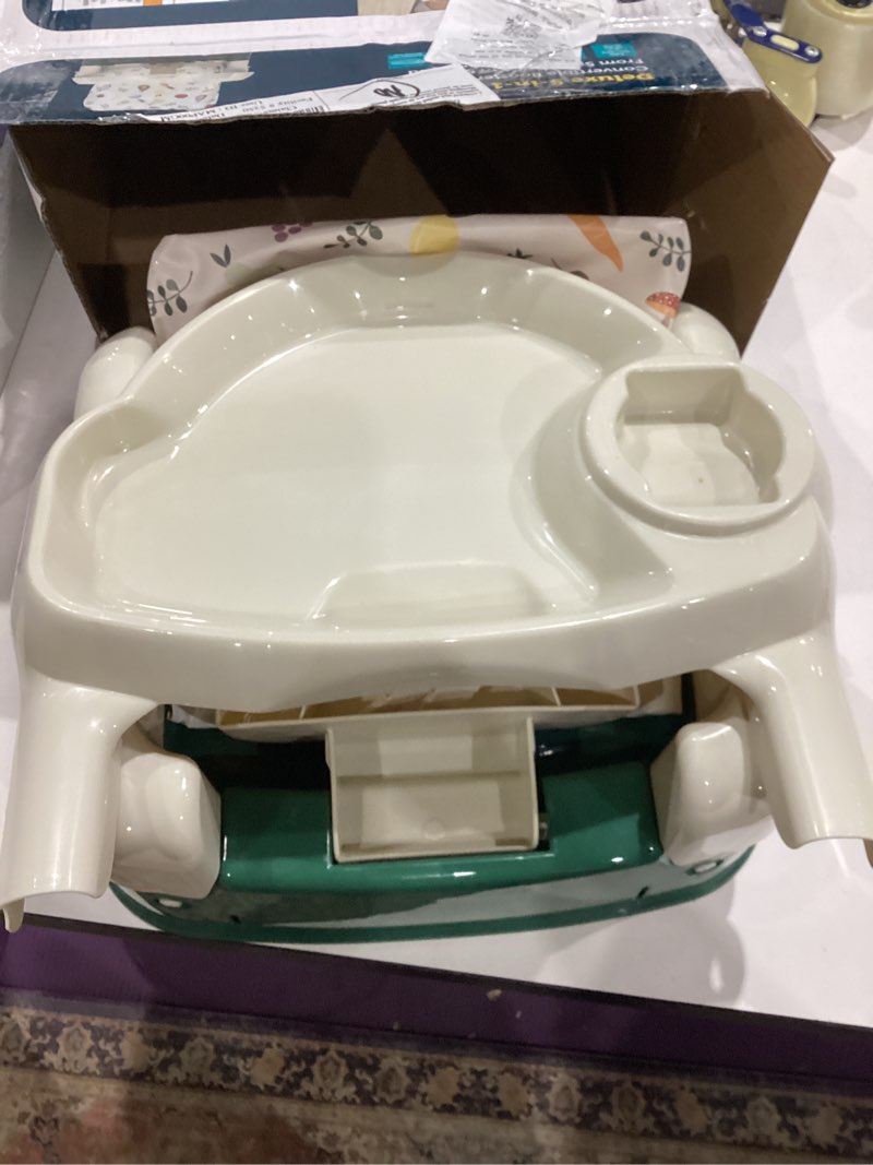 Condition photo showing Good Condition for https://www.walmart.com/ip/safety-1st-deluxe-5-in-1-sit-snack-go-convertible-booster-seat-turn-up-the-beat/14789159729