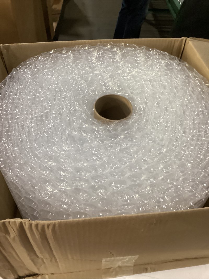 Condition photo showing New/Like New for Amazon Basics Bubble Cushioning Wrap Packing Material for Fragile Items, 12-Inch x 100-Foot Long Roll, Large, Clear Clear 12 inch x 100 ft