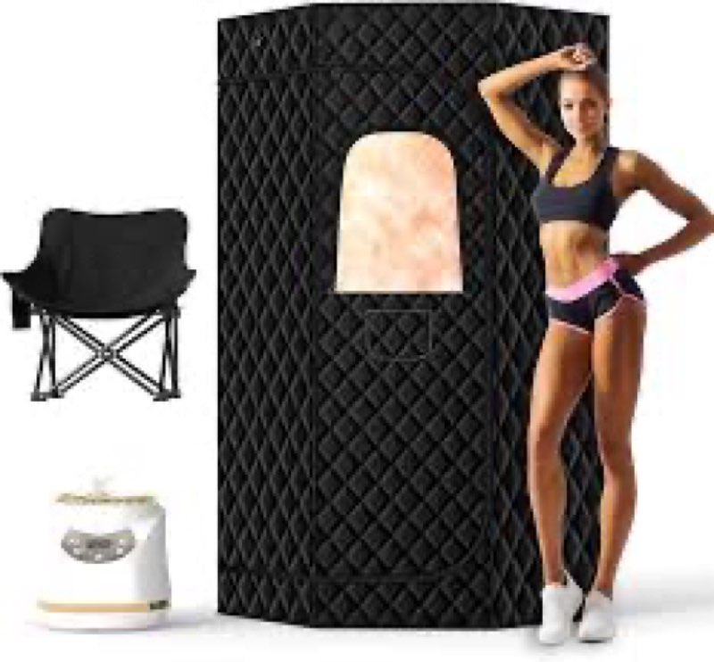 Springspa Portable Steam Sauna Box with 3L & 1500W±10%, Personal Sauna Tent with 9 Adjustable Heat L