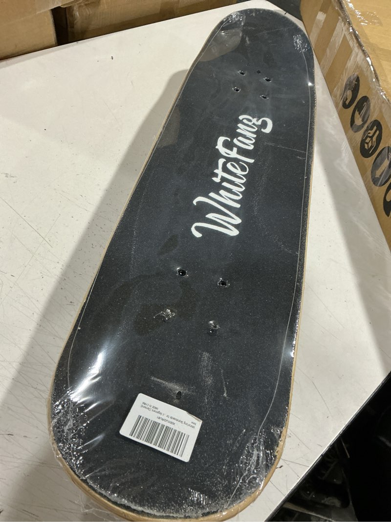 Condition photo showing Good Condition for whitefang skateboards for beginners, complete skateboard 31 x 7.88, 7 layer canadian maple double kick concave standard and tricks skateboards for kids and beginners diamond