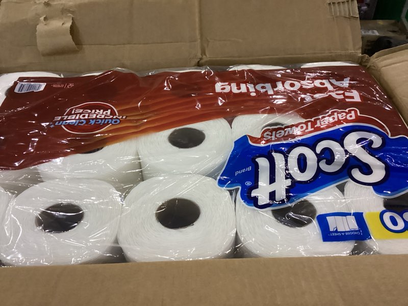 Condition photo showing New/Like New for Scott Paper Towels, Choose-A-Sheet, 30 Double Rolls = 60 Regular Rolls (108 Sheets Per Roll) 108 Sheets (Pack of 30) White