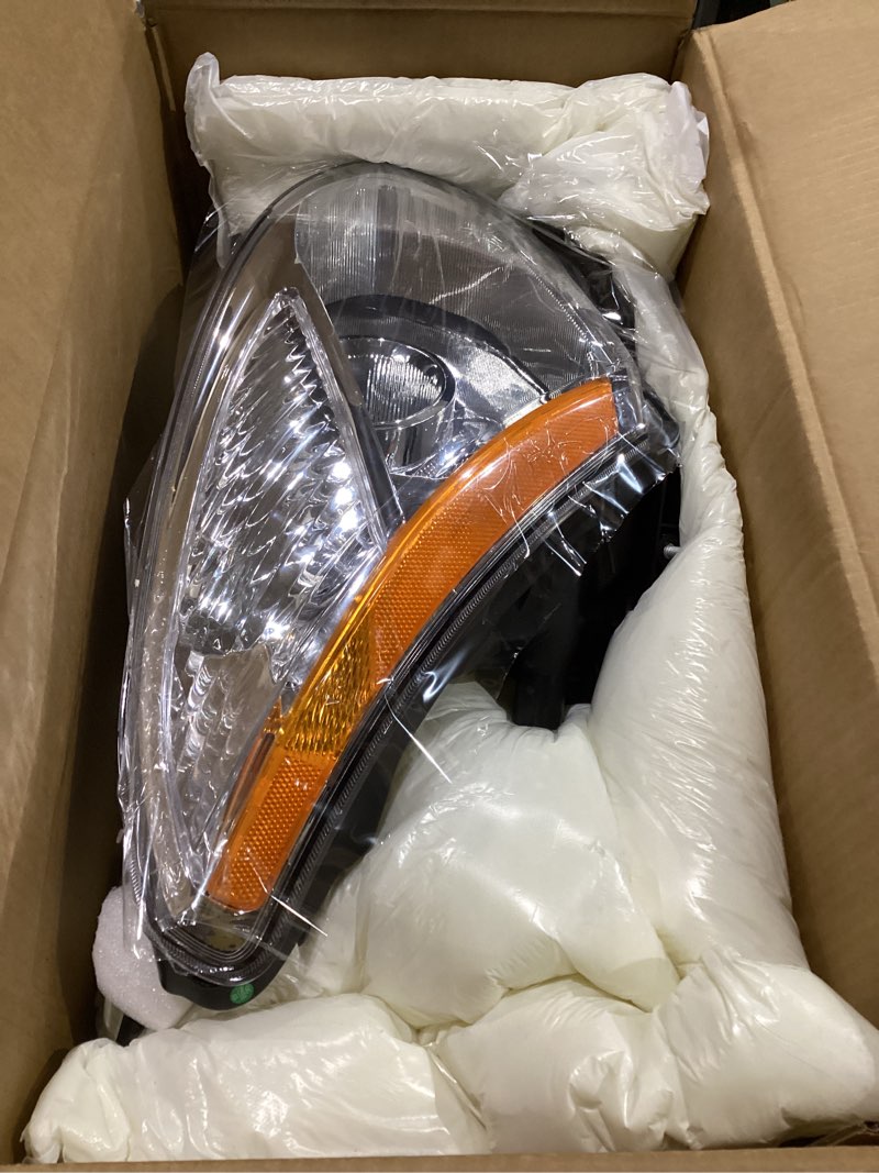 Condition photo showing New/Like New for Headlights Assembly Compatible With 2008-2013 Nissan Rogue, 2014-2015 Nissan Rogue Select Chrome Housing Amber Reflector, Halogen Model Replacement head lamp assembly set Halogen Chrome Haedlights