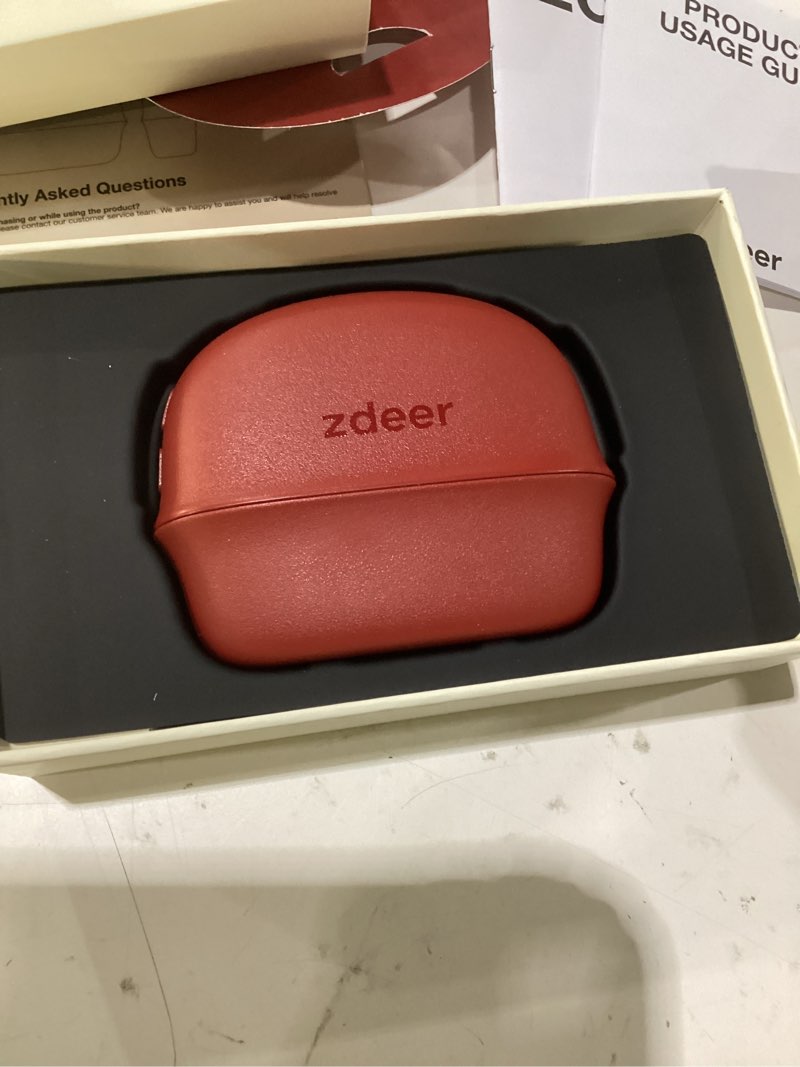 Condition photo showing As Is for zdeer gs5 brass heated electric gua sha facial sculpting tool with vibration, women's facial massager, led red light therapy for neck & face, skin firming device, premium birthday gift for women, red | brass heated electric gua sha facial sculpting tool with vibration 1 device red