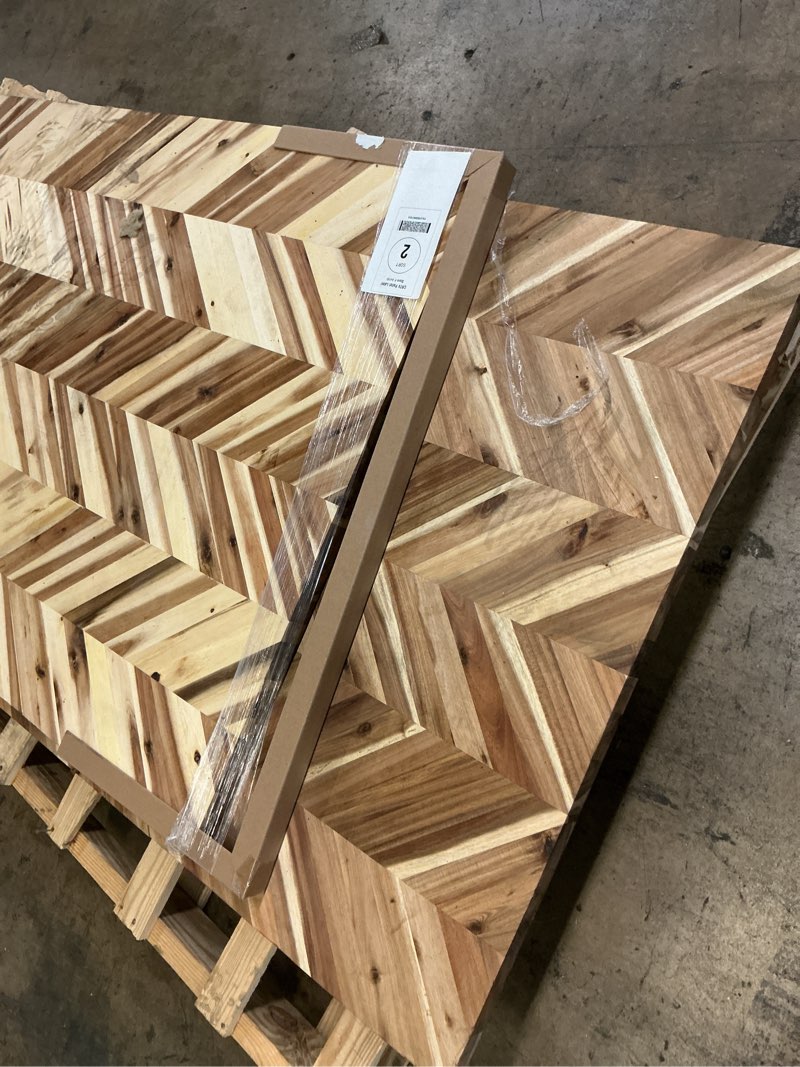 Condition photo showing Good Condition for (Pick up 2 pcs ) Chevron Butcher Block Countertop 73x40” 