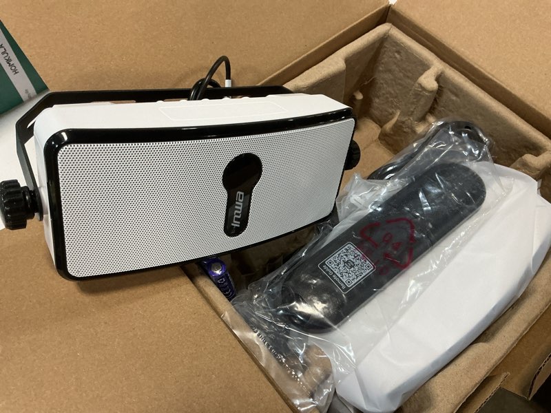 Condition photo showing Good Condition for inwa upgraded 200w outdoor bluetooth speakers pair - ipx5 waterproof wall mount stereo speaker, wireless multi-speaker connection with auracast, sound system w/aux for porch, patio, garage, home white