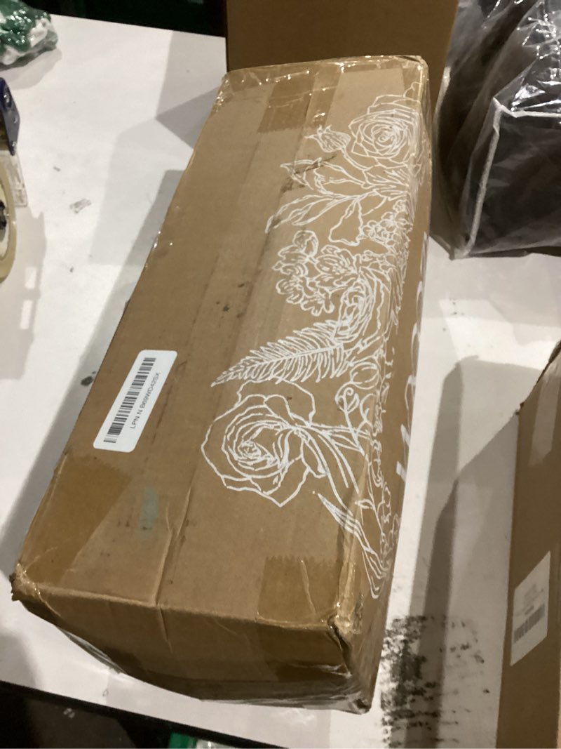 Condition photo showing New/Like New for WDCOZY White Queen Size Quilt Bedding Sets with Pillow Shams, Lightweight Soft Bedspread Coverlet, Quilted Blanket Thin Comforter Bed Cover, All Season Summer Spring, 3 Pieces, 90x90 inches White (Gold Cross Stitching) Queen
