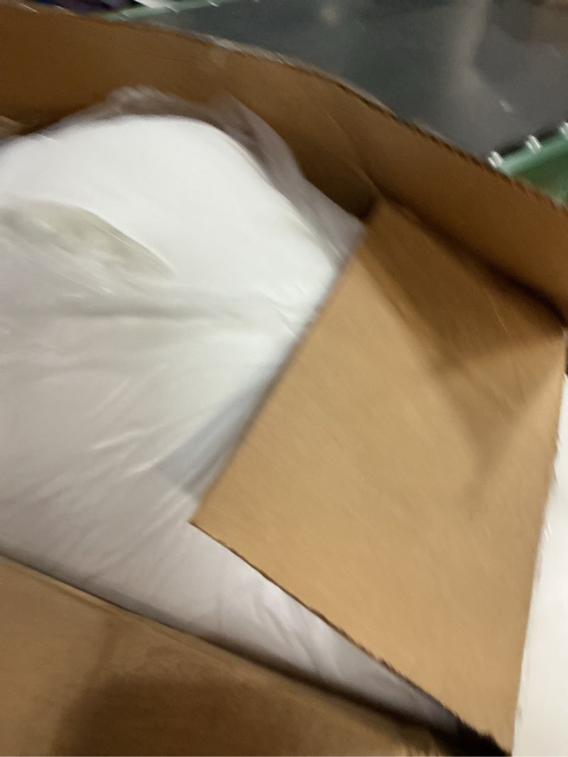 Condition photo showing As Is for qsh ruffled euro pillow shams set of 2, shabby boho chic farmhouse euro pillow covers linen feel vintage ultra soft and breathable microfiber pillowcases 26"x26" for bedroom euro (pack of 2) linen feel
