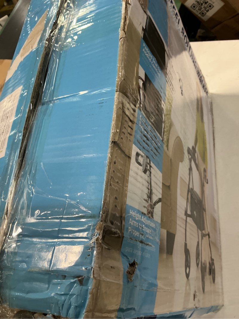 Condition photo showing Good Condition for Medline Steel Rollator Walker with Seat, Burgundy, 350 lb. Weight Capacity, 6” Wheels, Foldable, Adjustable Handles, Rolling Walker for Seniors, Walker for Mobility Impaired