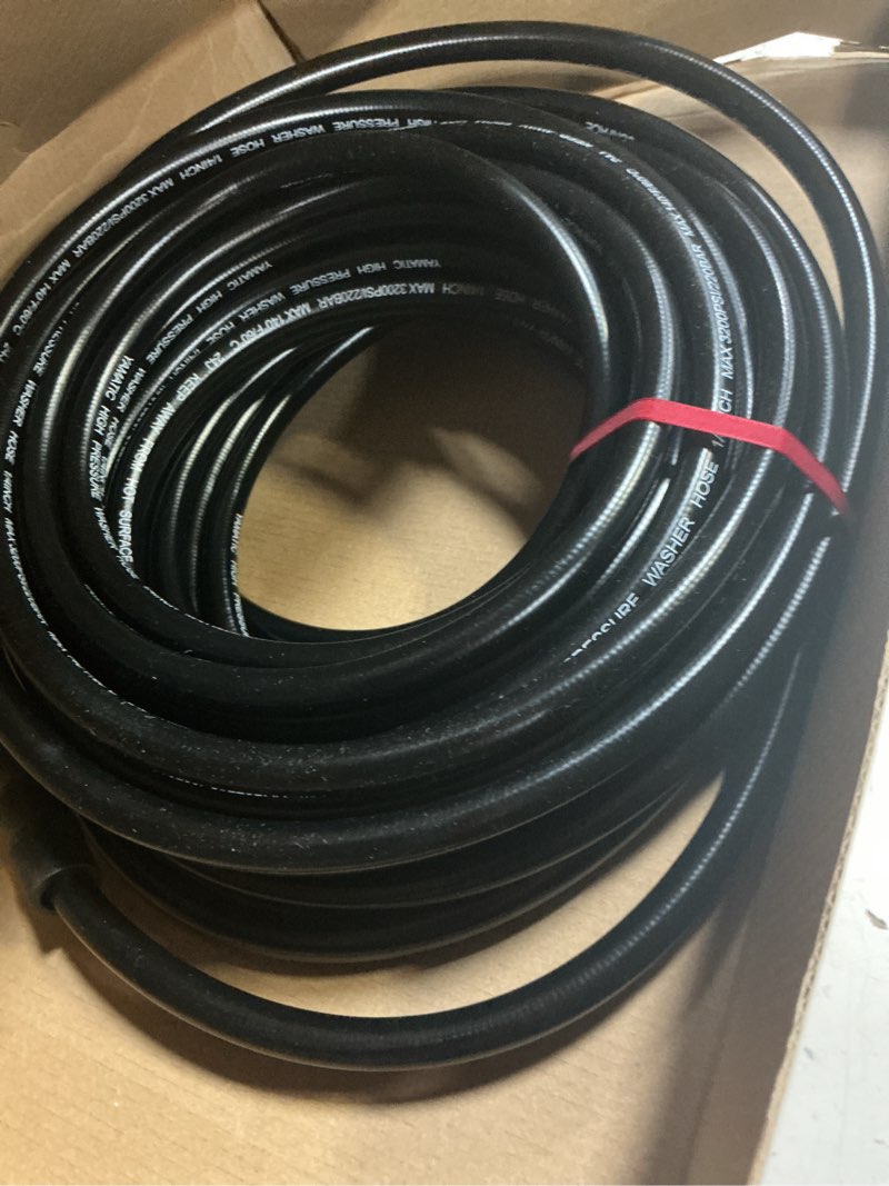 Condition photo showing As Is for YAMATIC Pressure Washer Gun and Hose 50FT with Easy Pull Trigger - Ergonomics Handle - High Power Washer Hose and Wand Replacement for Honda, Excell, Simpson, Craftsman, Troy Bilt, Ryobi, Greenworks 50ft Hose