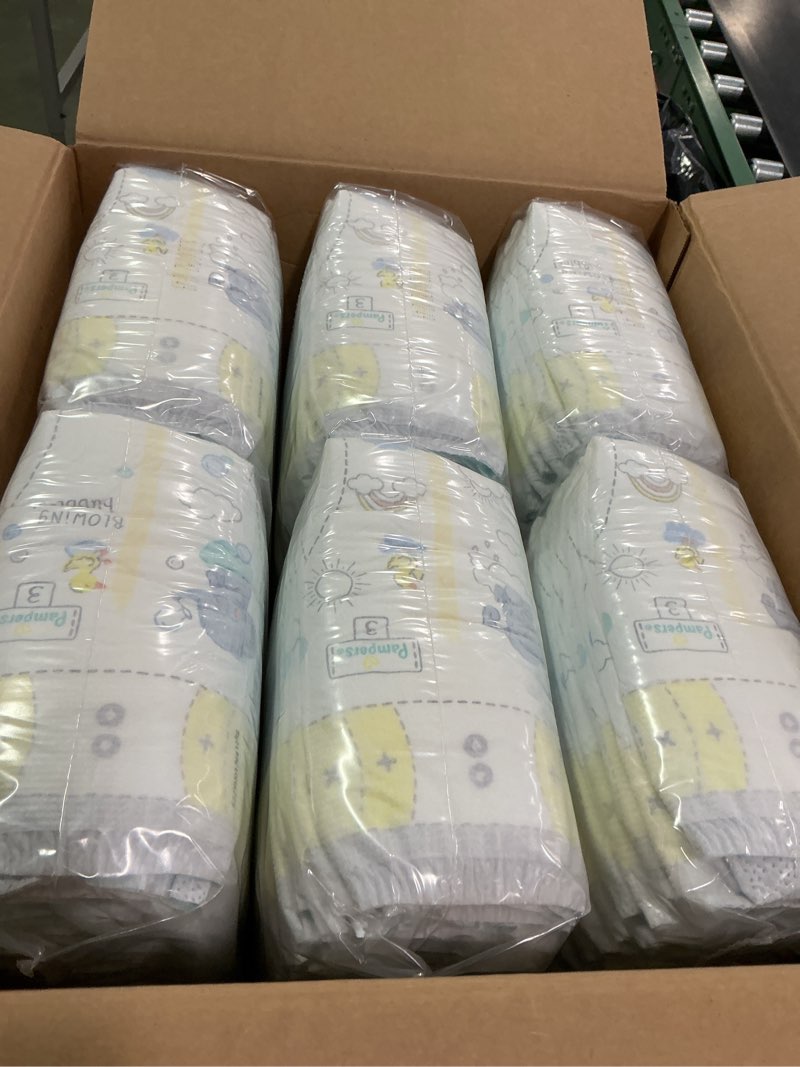 Condition photo showing New/Like New for Pampers Swaddlers Diapers, Size 3 (13-26 lbs), 168 Count, Absorbent, Keeps Baby Dry and Comfortable, Skin Safe Disposable Baby Diaper (Packaging May Vary)
