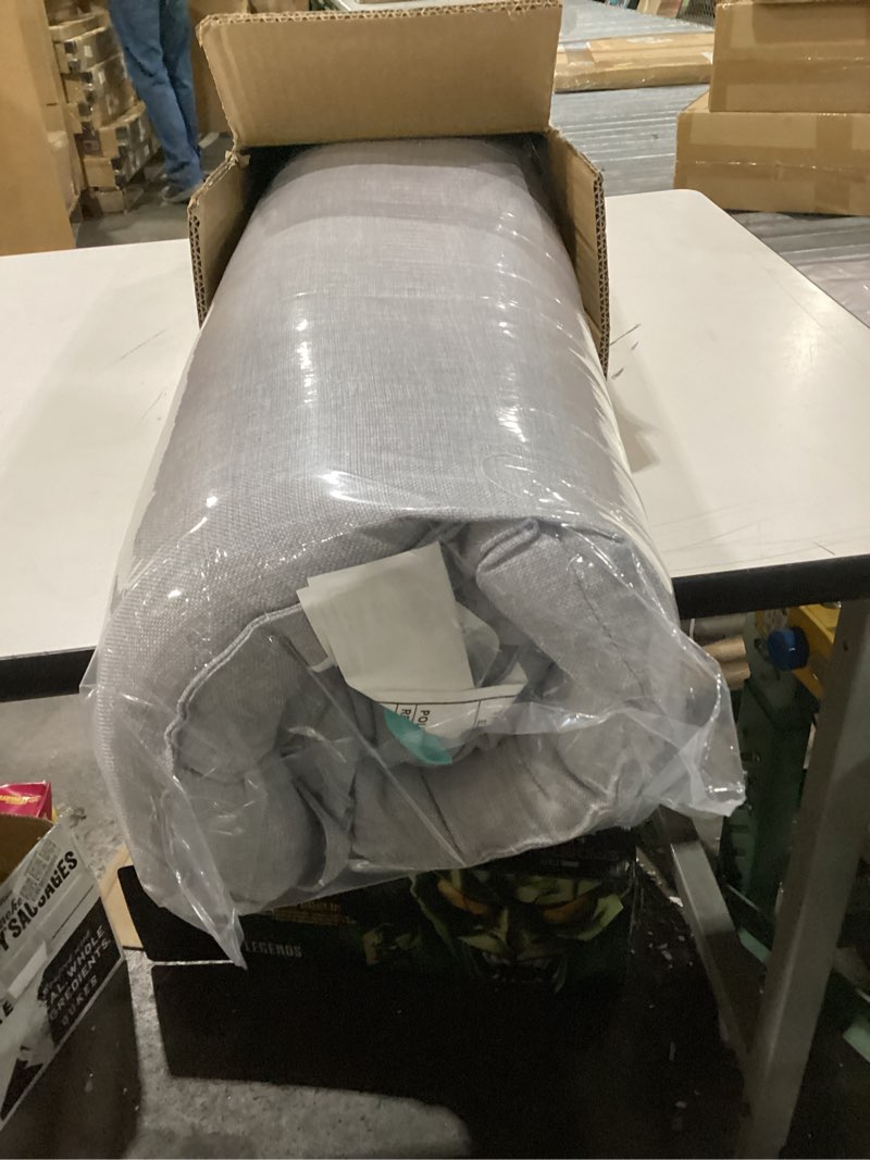 Condition photo showing New/Like New for QILLOWAY Indoor/Outdoor High Back Chair Cushion,Spring/Summer Seasonal All Weather Replacement Cushions. (Silver/White) 1Count/1Pack Silver/White