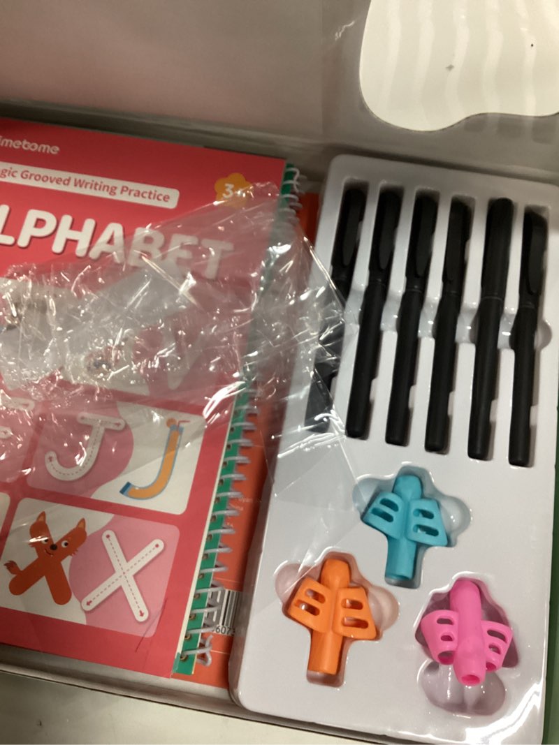 Condition photo showing New/Like New for time x magic grooved writing practice books, reusable 3d groove handwriting practice workbooks for kids ages 3-8, large preschool writing books with disappearing ink for kids 5-7 (practice 6-books)