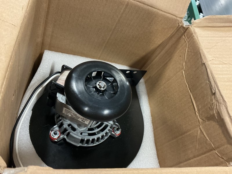 Condition photo showing New/Like New for Criditpid Replacement 80472 & 80472A Distribution Blower Fan for US Stove & USSC American Harvest 6039 6041, King KP130, 5502M, Ashley 5500 5500M 5500XL Pellet Stoves. 80472 Distribution Blower Fan