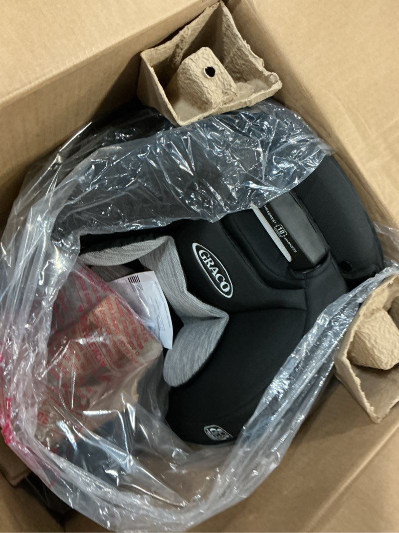 Condition photo showing Good Condition for graco slimfit 3-in-1 convertible car seat, slim car seat with space-saving design, highback booster seat with 10-position headrest, rear facing and forward facing carseat, jarret slimfit jarret