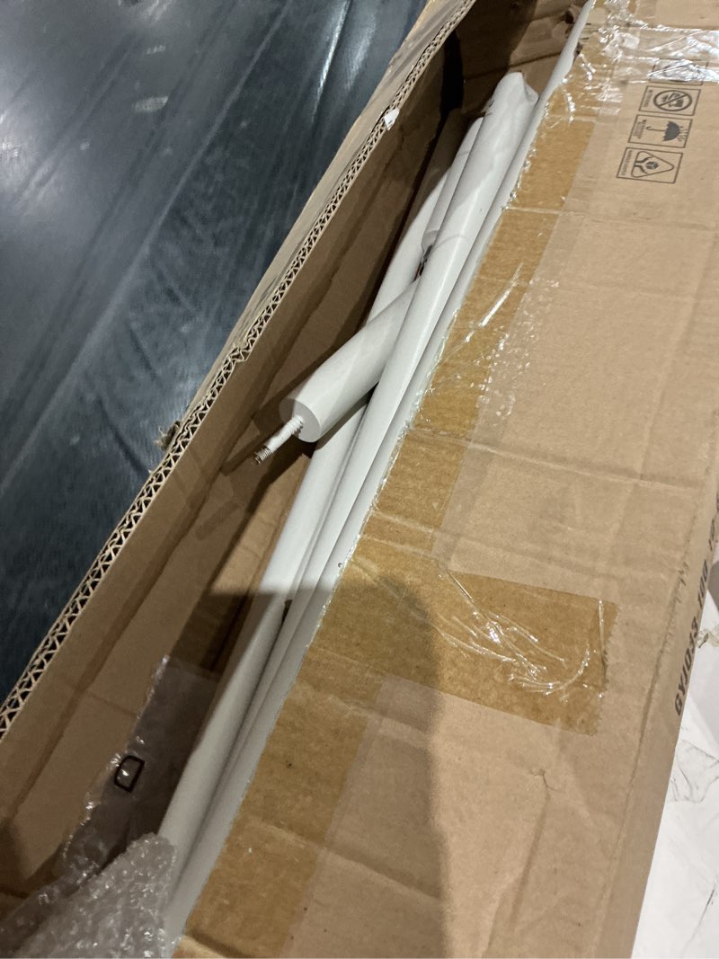 Condition photo showing As Is for solid wood clothes rack, clothing rack for hanging clothes, hanging racks for clothes with shelves load 350 lbs garment rack (white)