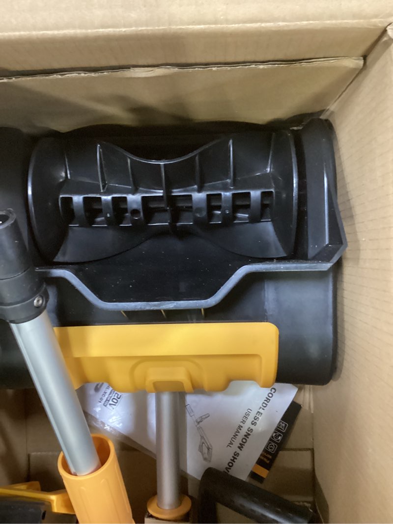 Condition photo showing Good Condition for Cordless Snow Shovel Compatible with DeWalt 20V MAX Battery (Tool Only), 11" Lightweight Electric Snow Blower with 20FT Max Throw & Adjustable Handle, Snow Thrower for Driveway, Deck, Patio & Steps