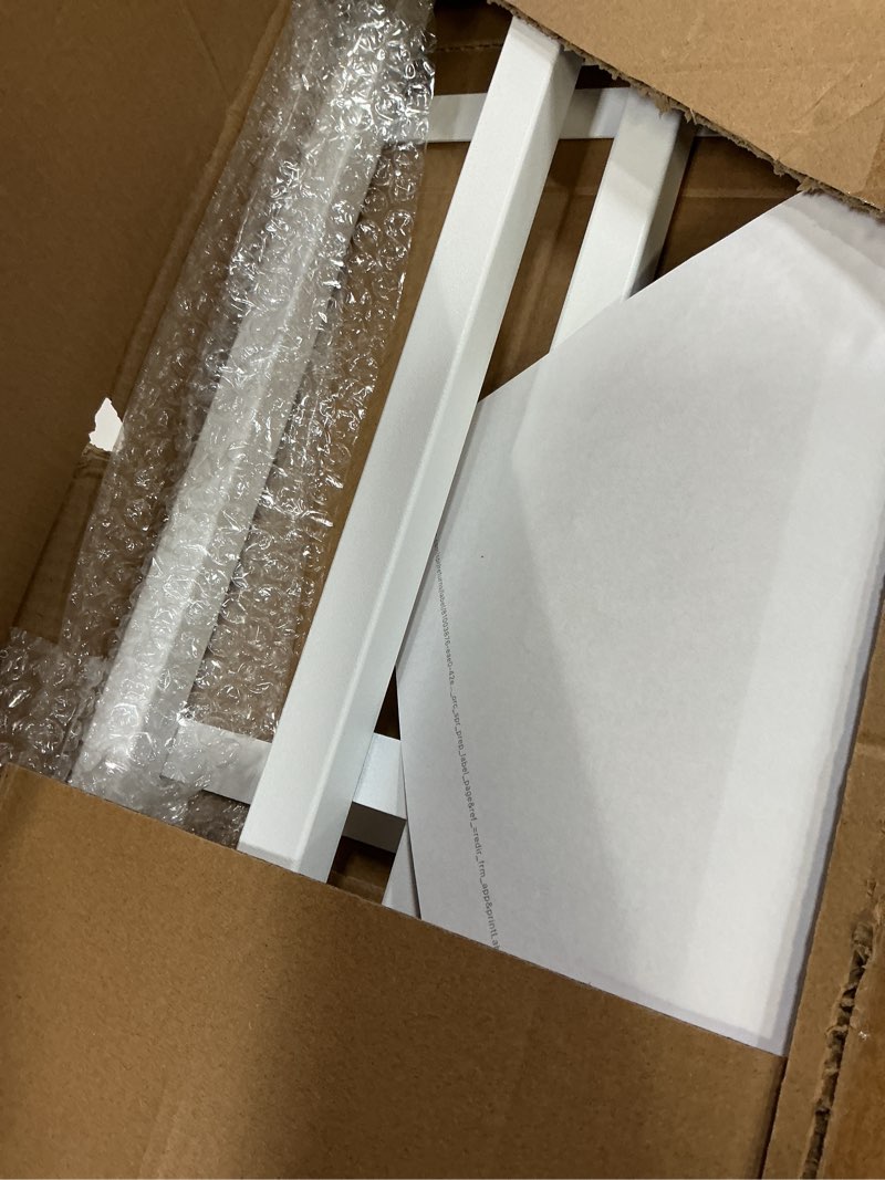 Condition photo showing Good Condition for fixed window safety guard 19”x 54” *2 pack adjustable width prevents accidental falls, non-egress, tamper resistant screws included, white, single pack
