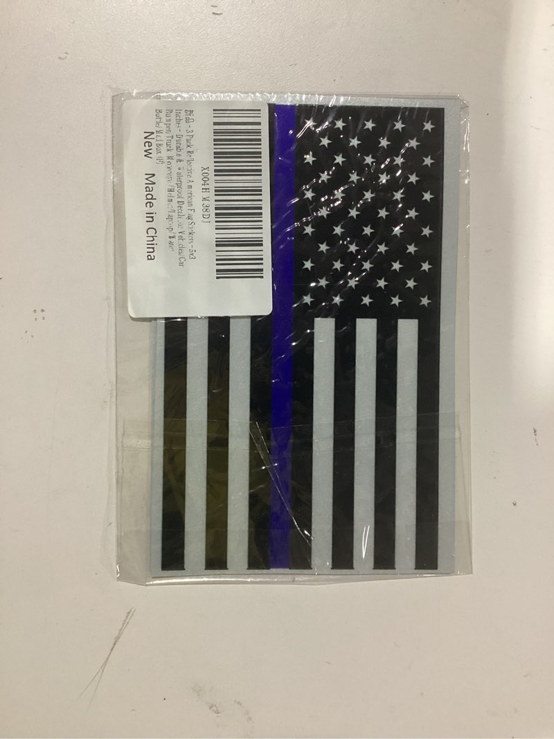 3 Pack Reflective American Flag Stickers - 5x3 Inches - Durable & Waterproof Decals for Vehicles/Car