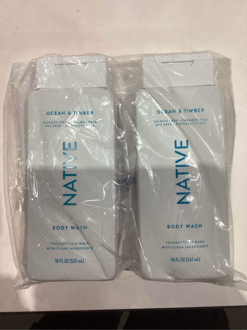 Condition photo showing New/Like New for Native Body Wash Contains Naturally Derived Ingredients | For Women & Men, Sulfate, Paraben, & Dye Free Leaving Skin Soft and Hydrating | Cashmere & Rain 18 oz - 2 Pk Cashmere & Rain 18 Fl Oz (Pack of 2)