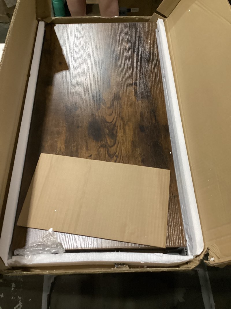 Condition photo showing New/Like New for Vantic 31.5" Folding Desk, Foldable TV Tray Table for Eating on Couch, Extra Large TV Dinner Trays, Portable Fold Computer Writing Desk Table for Home Office, Rustic Brown