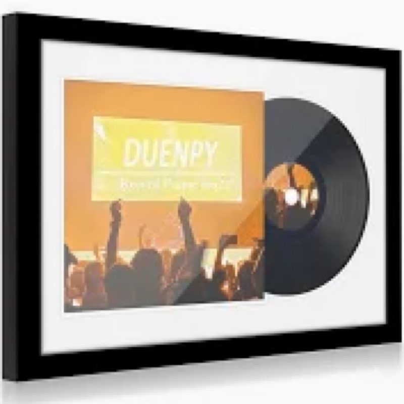 duenpy vinyl record display frame 16x22 inches display record album and 12.5x12.5 album cover art?wh