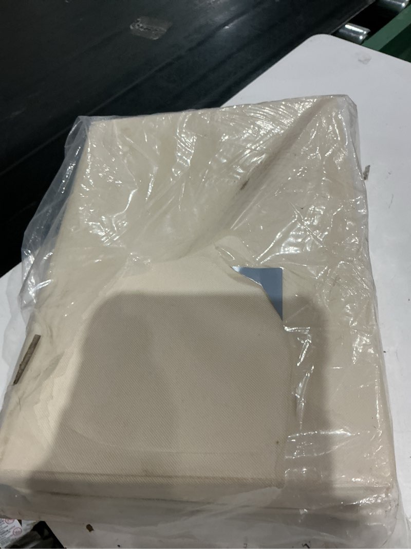 Condition photo showing As Is for 3 opeings large clothes storage bins with metal frame, foldable storage bin for clothes, clothing storage bins with lid, linen storage box with clear window? zippers? durable handles.(3 pcs,beige,66l) beige large-(19.7 x 15.7 x 13)ines