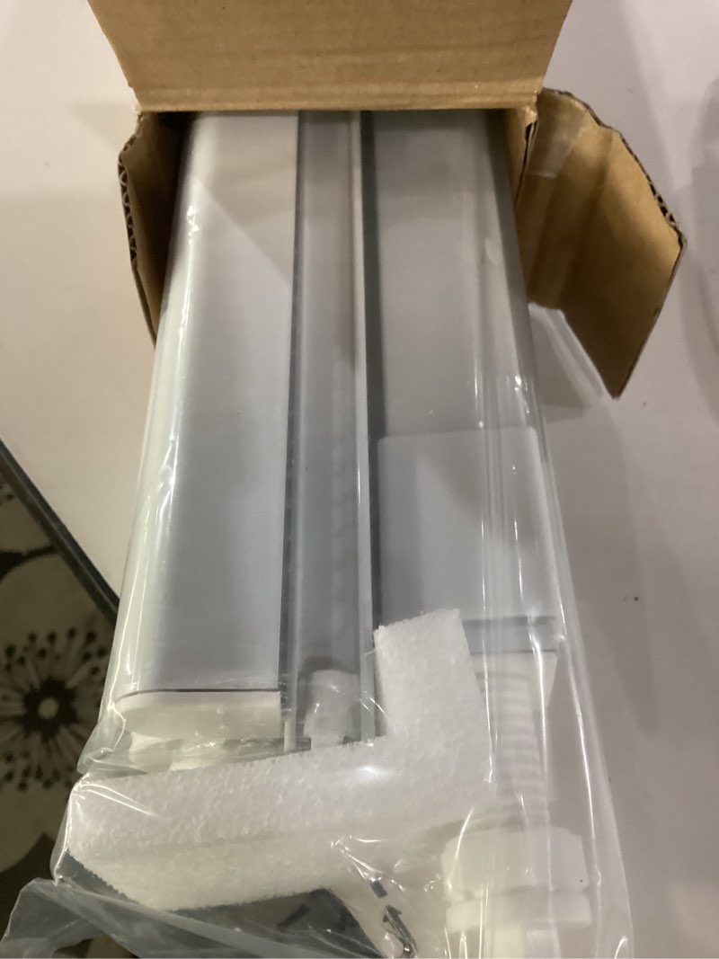 Condition photo showing New/Like New for lazblinds no-drill cordless zebra blinds - dual layer light filtering & room darkening, free-stop lift, easy install, day & night privacy with valance for window 22" w x 64" h, black 22"w x 64"h black