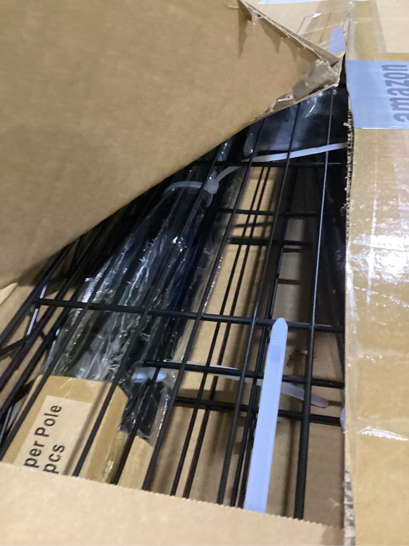 Condition photo showing As Is for futassi p3 rolling clothes rack, clothing racks for hanging clothes, heavy duty garment rack with wheels, freestanding portable closet organizer 39.4''w x 14''d x 78.5''h, max load 464 lbs, black black p3