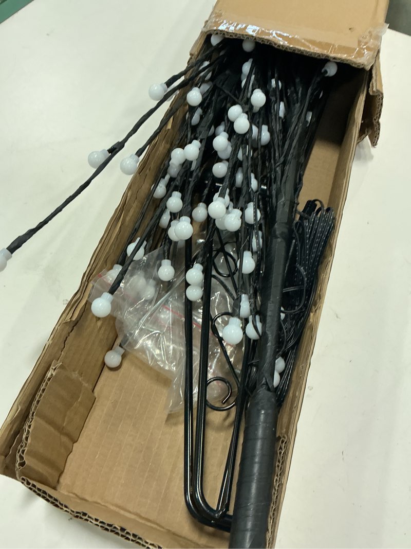 Condition photo showing As Is for LED Tree Ball Light 6FT 208L Warm White Artificial Light Christmas Tree Light Decoration for for Bedroom Indoor Outdoor Home Festival Party Wedding Christmas Ball Warm White | 6ft 6 FT