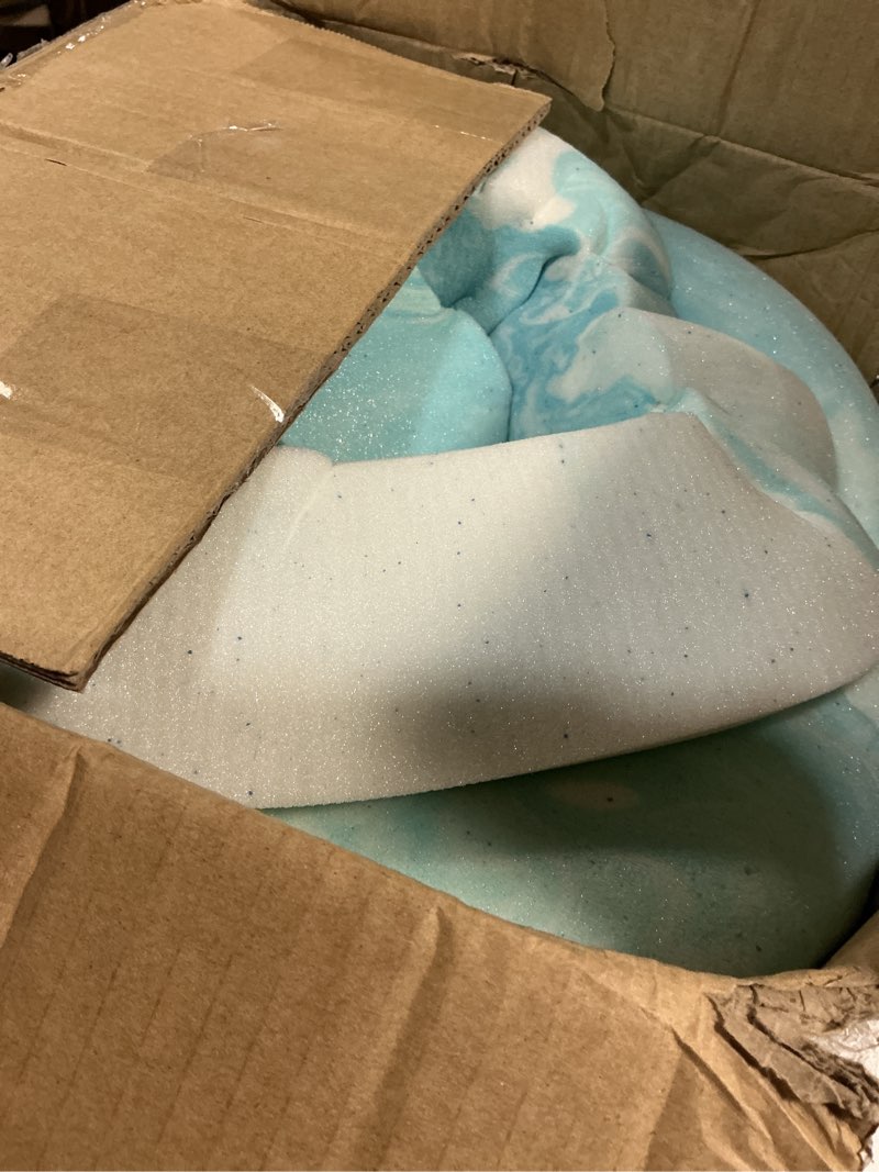 Condition photo showing Good Condition for ego topper 3 inch full memory foam mattress topper, cooling gel foam mattress topper for pressure relief, ventilated design bed topper in a box, certipur-us certified, 54"×75", medium