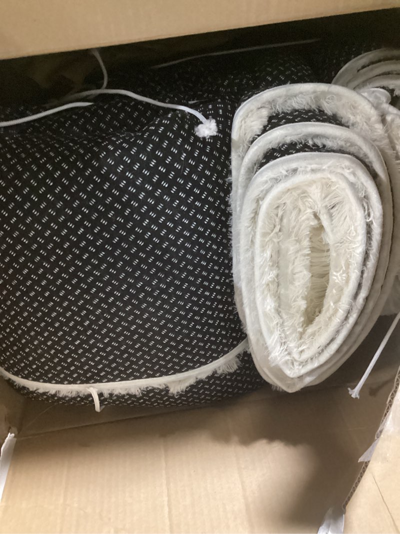 Condition photo showing Good Condition for ophanie 8x10 area rugs for living room, upgrade non-slip fluffy soft large shag bedroom carpet, ivory big indoor thick nursery rug, carpets for boy and girls room dorm home decor aesthetic