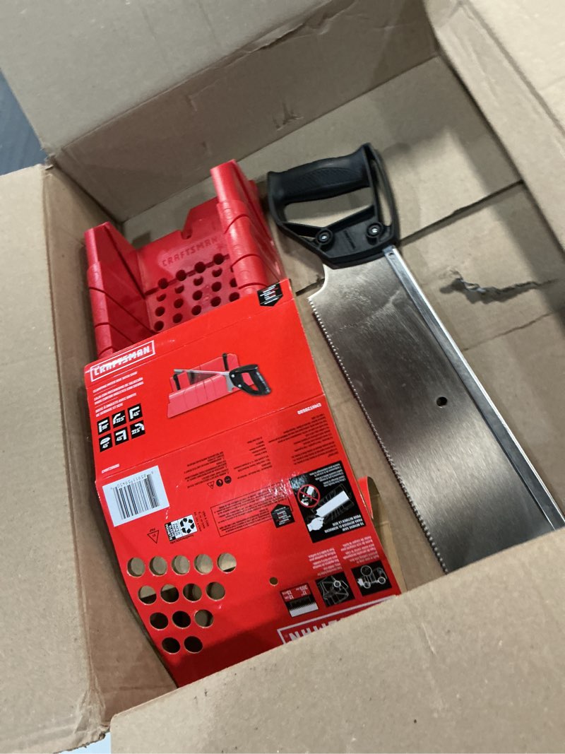 Condition photo showing As Is for craftsman mitre saw, 12-inch saw & clamping box (cmht20600)