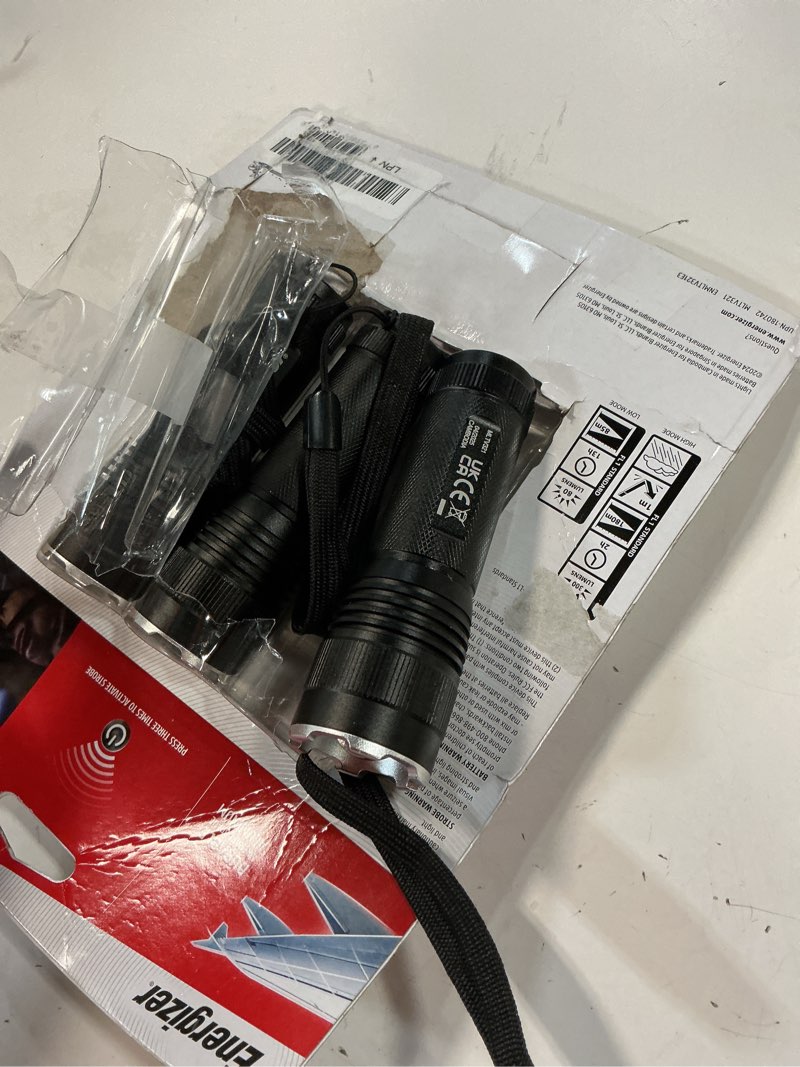 Condition photo showing As Is for energizer tactical 300-lumen 1 -adjustable mode led flashlight 3 -pack