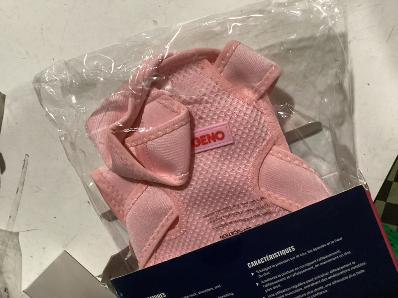 Condition photo showing Good Condition for fit geno posture corrector for women: adjustable lightweight upper back brace for neck shoulder & upper back pain relief - improve posture correct hunchback slouching kyphosis invisible under clothes (m/l under bust 32"-45") pink medium/large