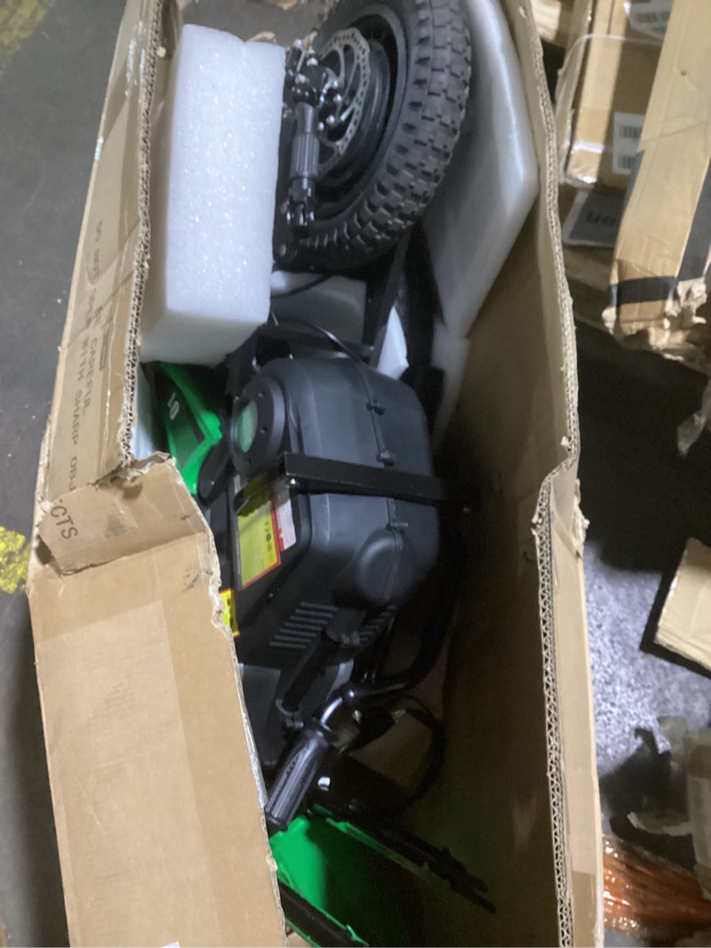 Condition photo showing Good Condition for 24V Electric Dirt Bike, 350w Kids Motorcycle, 13.67 Mph, Ride on Motorcycle with Rear Wheel Suspension, 12 Miles Range, Twist Grip Throttle, Music & Bluetooth, Birthday & Xmas Gifts, Green