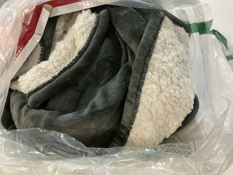 Condition photo showing Good Condition for electric blanket queen heated blanket - heating blanket queen size soft plush sherpa with dual controllers, 5 heating level & 10 hour auto off, etl certified, warm gifts for grandma(charcoal grey) 01-charcoal grey queen 84" x 90"