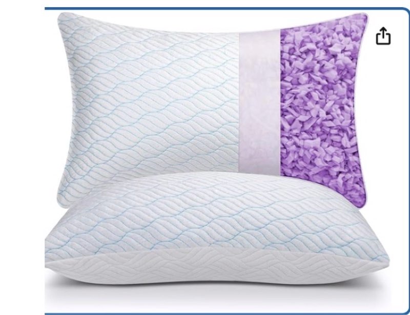 wishsmile cooling king size pillows set of 4, shredded memory foam pillows with zipper, adjustable f