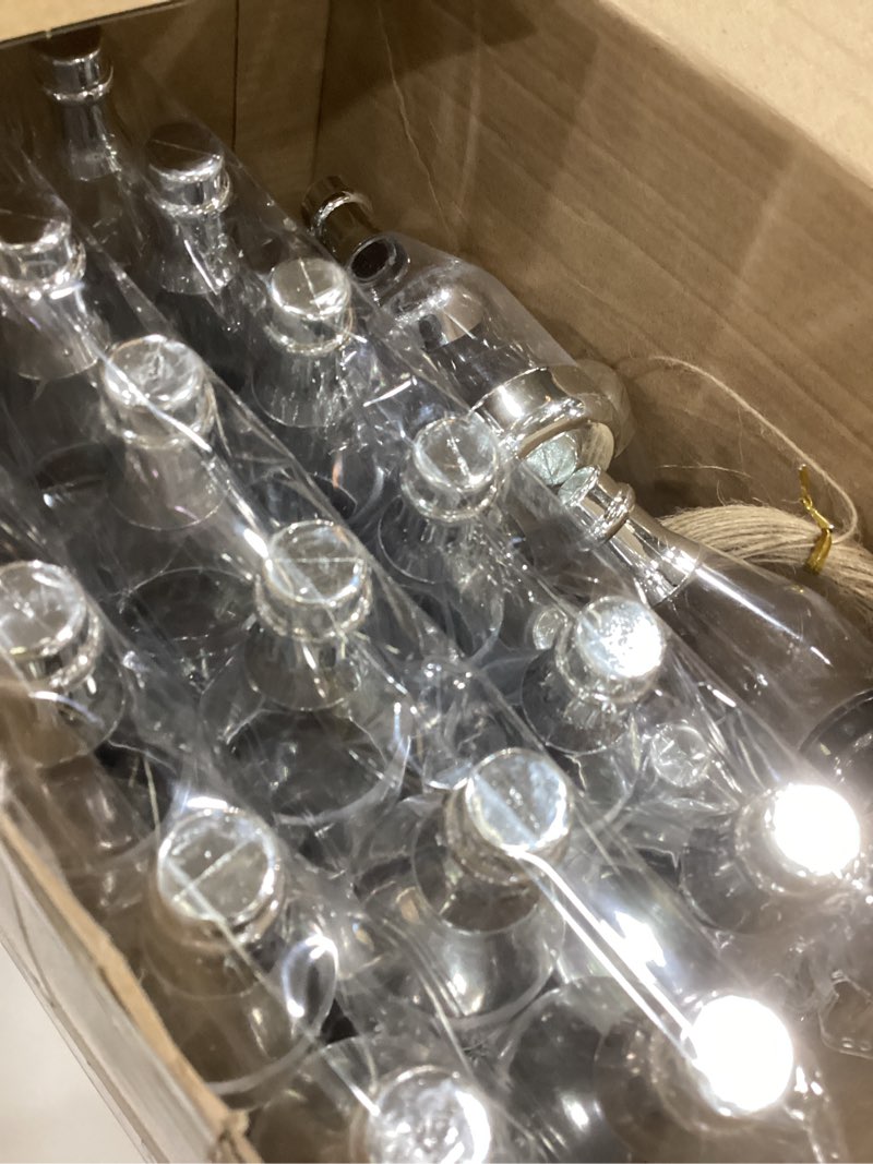 Condition photo showing Good Condition for Gerrii 100 Pcs Silver Champagne Bottle Container Set, Mini Champagne Candy Bottles Plastic DIY Favor Candy Jars with Tags Party Favor Containers for Baby Shower Bridal Wedding Birthday Party
