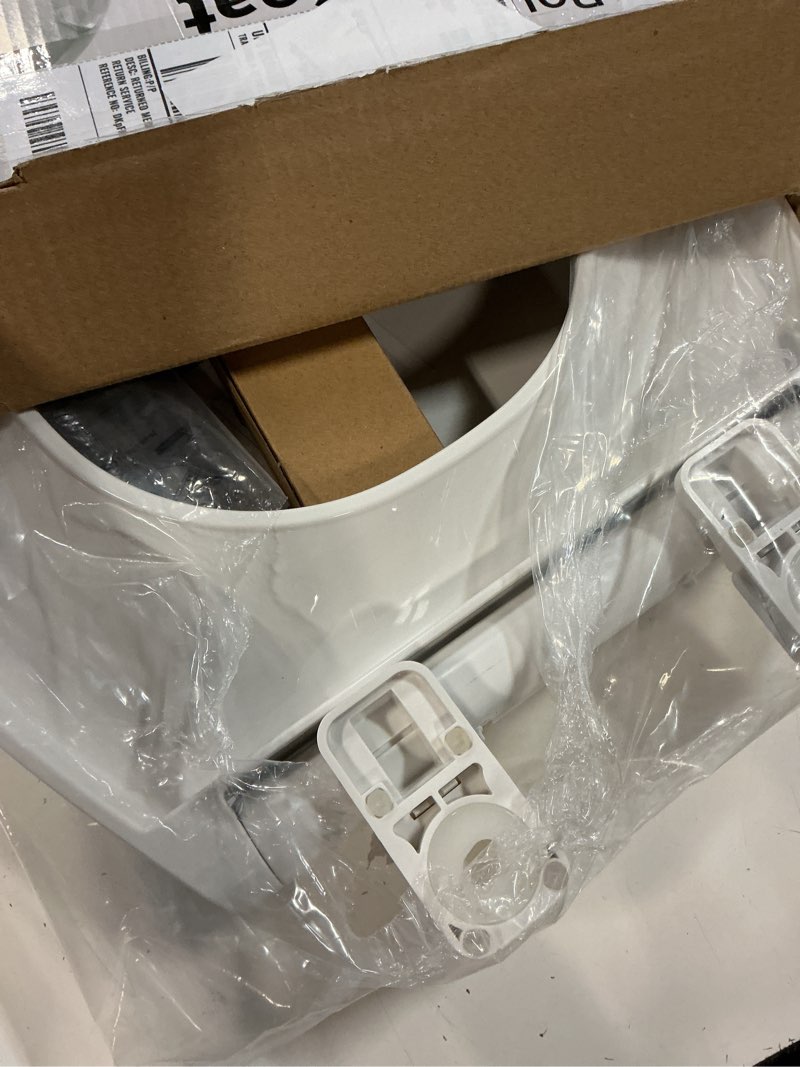 Condition photo showing Good Condition for toilet seat round with slow close hinges, four bumpers, two sets of parts, white toilet seat round, slow close, never loosen and easily remove, plastic, white round white - adult seat