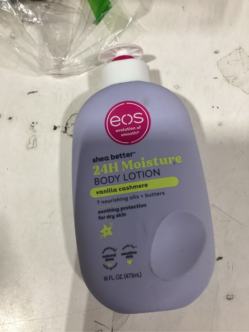 Condition photo showing Good Condition for eos shea better body lotion vanilla cashmere, 24-hour moisture skin care, lightweight & non-greasy, natural shea, vegan, vanilla body lotion, 16 fl oz vanilla cashmere 16 fl oz (pack of 1)