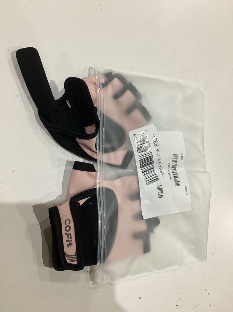 Condition photo showing Good Condition for cofit breathable workout gloves, antislip weight lifting gym gloves for men women, superior grip & palm protection for weightlifting, fitness, exercise, training 2. pink (backless) small