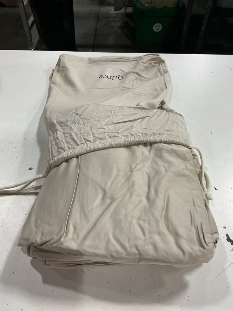 Condition photo showing New/Like New for quince twin xl bamboo sheet set sand