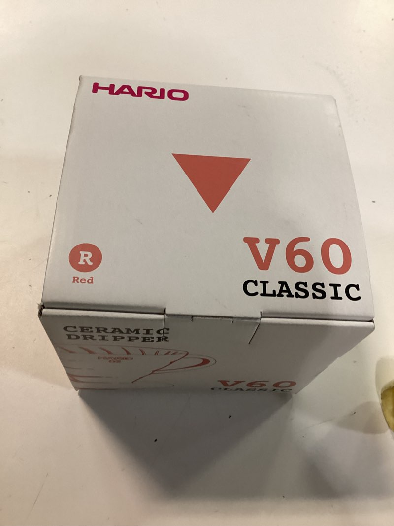 Condition photo showing New/Like New for Hario V60 Ceramic Coffee Dripper, Size 02, Red Red Size 02
