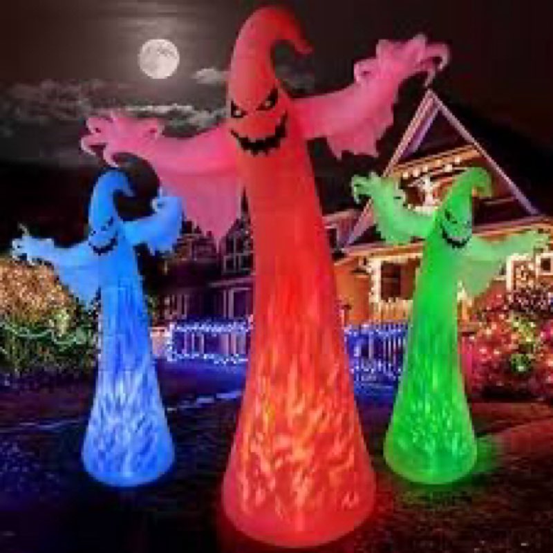 zukakii 12FT Giant Halloween Inflatables Ghost Bride, Halloween Decorations Outdoor Blow Up Yard Dec