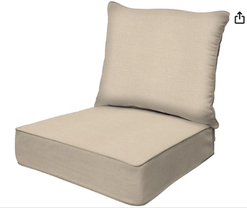 Outdoor Deep Seating Cushion With Sunbrella Fabric 27”*22”  23”*25”*6” 